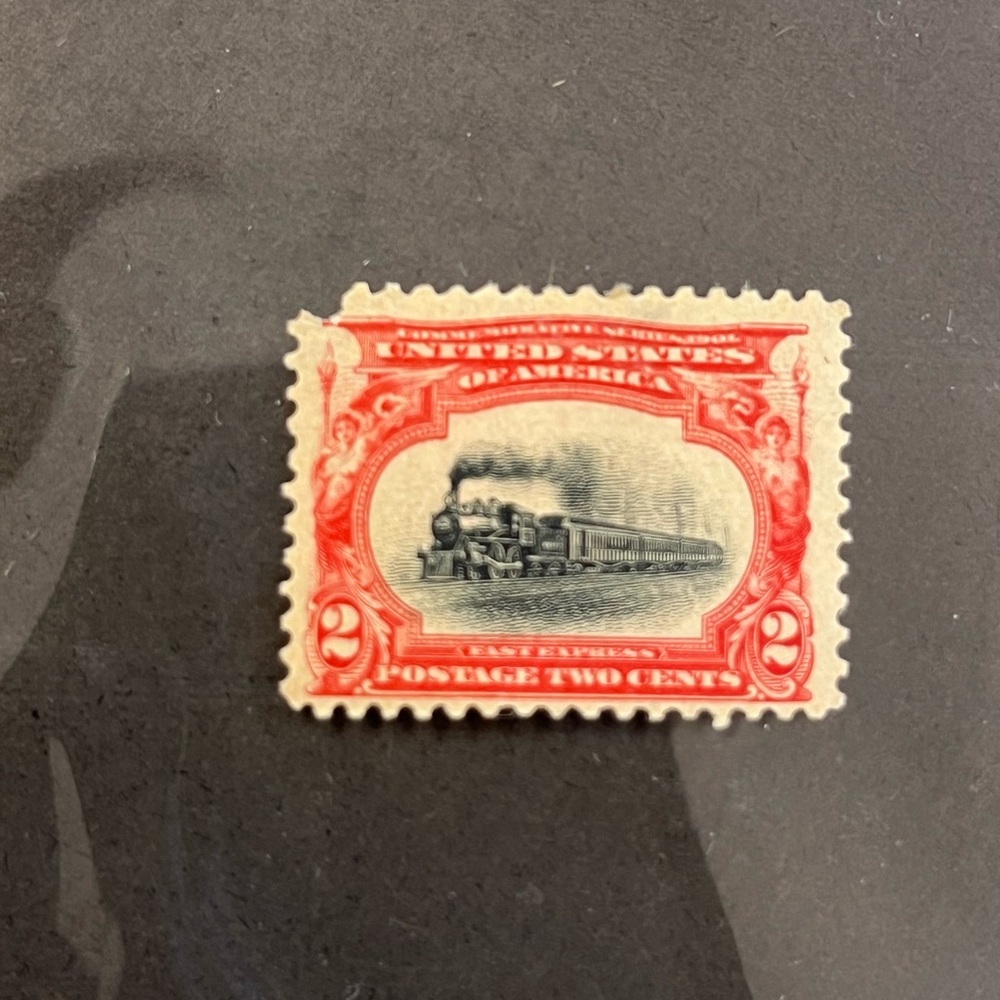 1901 Pan-American Exposition 2 Cent Stamp Scott #295 Unused Damaged Corner